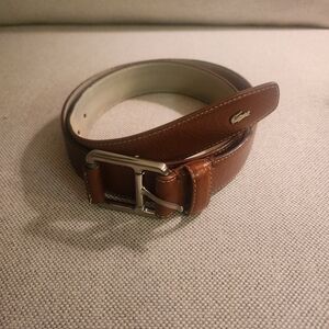 Lacoste Brown Leather Belt